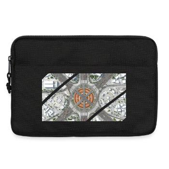 Mosaïque du rond-point urbain - Sacoche pour ordinateur portable 13 pouces - noir - Devant