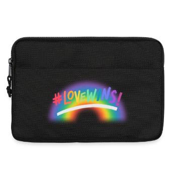 Liebe gewinnt Regenbogen - Laptoptasche 13" - Schwarz - Vorne