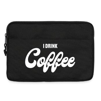 Faute de frappe de café en noir et blanc - Sacoche pour ordinateur portable 13 pouces - noir - Devant