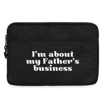 I‘m about my Father‘s business.  - Laptoptasche 13" - Schwarz - Vorne