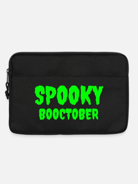 Spooky Booctober Jack-O'-Lantern Design - Laptop bag 13" - black