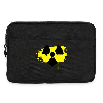 Un signe de radio actif comme un graffiti - Sacoche pour ordinateur portable 13 pouces - noir - Devant
