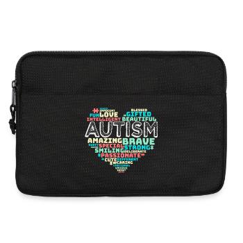 Heart Puzzle Autism Shirt - Laptop bag 13" - black - Front