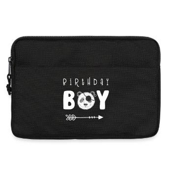 Anniversaire garçon je garçon anniversaire je panda pirate - Sacoche pour ordinateur portable 13 pouces - noir - Devant