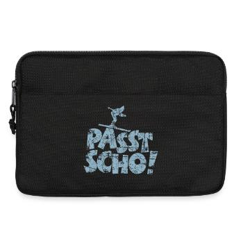 Passt Scho! Après-Ski T-Shirt (Damen/Navy) - Laptoptasche 13" - Schwarz - Vorne