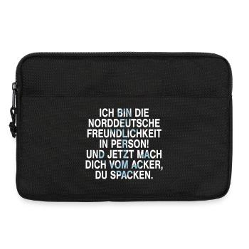 Norddeutsche Freundlichkeit du Spacken - Anker - Laptoptasche 13" - Schwarz - Vorne