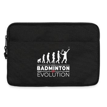 Badminton is evolution - Message Humor Parodie - Laptoptasche 13" - Schwarz - Vorne