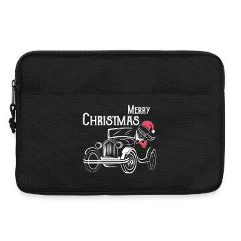 Noël voitures anciennes drôle Père Noël - Sacoche pour ordinateur portable 13 pouces - noir - Devant