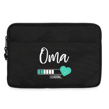Oma Loading Herz Enkel Junge Werdende Großmutter - Laptoptasche 13" - Schwarz - Vorne
