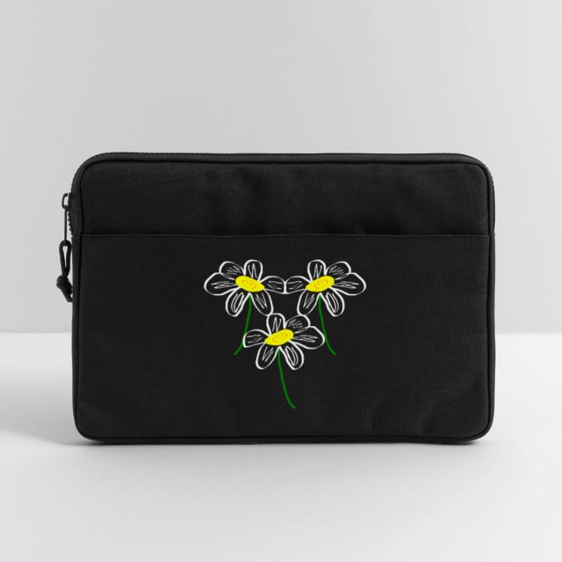 Fleur Blanche Fleurs Blanches Fleurs Blanches Fleurs Blanches Sacoche pour ordinateur portable 13 pouces