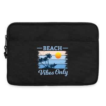 Beach Palm Tree Sunset Design - Laptop bag 13" - black - Front