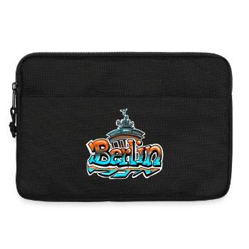 Berlin Graffiti Schriftzug - Laptoptasche 13" - Schwarz - Vorne