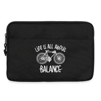 Balance on Two Wheels - Laptop bag 13" - black - Front