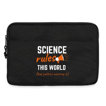 La science règne sur ce monde - Sacoche pour ordinateur portable 13 pouces - noir - Devant