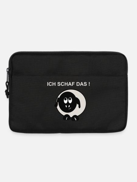Ich schaff das Schaf Motiv - Laptoptasche 13" - Schwarz