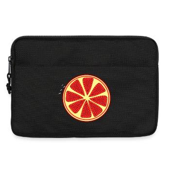 Granatapfel Apfel Frucht rot rote Früchte vegan - Laptoptasche 13" - Schwarz - Vorne