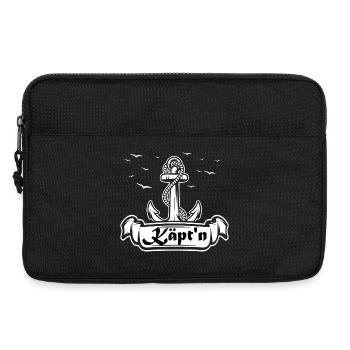 Captain Anchor Seafaring Logo - Sacoche pour ordinateur portable 13 pouces - noir - Devant