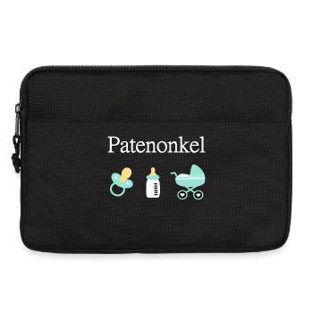Patenonkel Geburt Junge Taufe - Laptoptasche 13" - Schwarz - Vorne