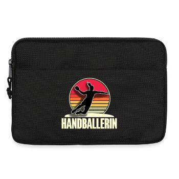 Handball Handballerin Frauen Handball - Laptoptasche 13" - Schwarz - Vorne