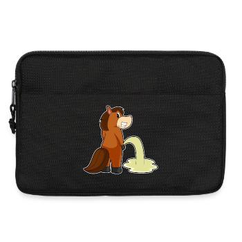 Pferd Toilette - Laptoptasche 13" - Schwarz - Vorne