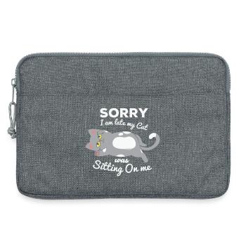 not in the morning, being late, missing the alarm clock - Laptop bag 13" - heather grey - Front
