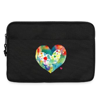 Cœur - Sacoche pour ordinateur portable 13 pouces - noir - Devant