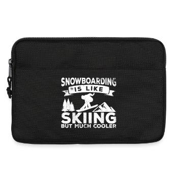 Snowboarding is cooler than skiing - Laptop bag 13" - black - Front