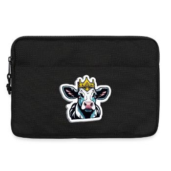 La vache est reine - Sacoche pour ordinateur portable 13 pouces - noir - Devant
