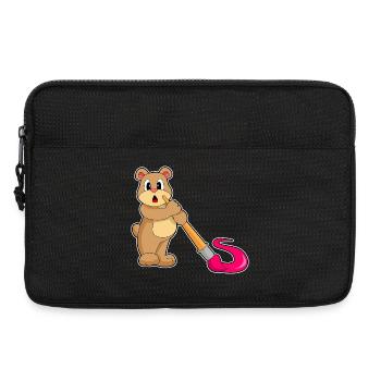 Bär Maler Pinsel Malen - Laptoptasche 13" - Schwarz - Vorne