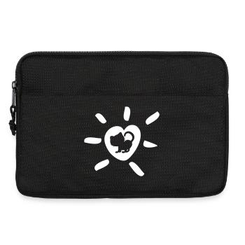 Herz Katze Strahlen Fan Comic Tierliebe Katzen süß - Laptoptasche 13" - Schwarz - Vorne