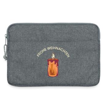frohe weihnachten kerze Schein Illustration Symbol - Laptoptasche 13" - Grau meliert - Vorne
