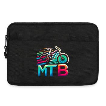 Lebendiges MTB-Fahrrad-Splash - Laptoptasche 13" - Schwarz - Vorne