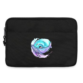 Humpback Whale Watercolor - Laptop bag 13" - black - Front