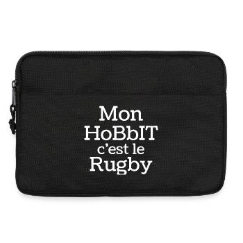 rugby, rugby sport, j'aime le rugby - Sacoche pour ordinateur portable 13 pouces - noir - Devant