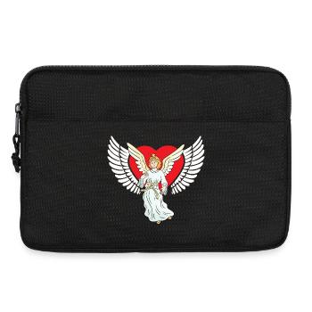 Âme d’ange coeur ailes ciel réincarnation - Sacoche pour ordinateur portable 13 pouces - noir - Devant