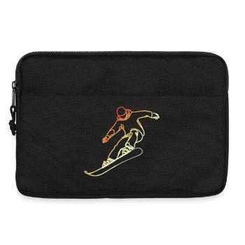 Snowboarder Sketch - Laptop bag 13" - black - Front