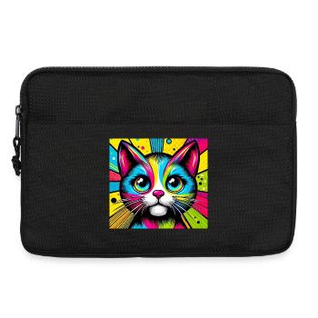 Cat Pop Art - Laptop bag 13" - black - Front