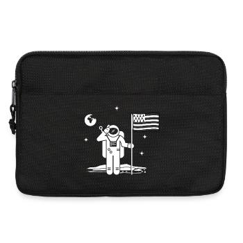 T Shirt drapeau Breton humour bretagne drôle lune - Sacoche pour ordinateur portable 13 pouces - noir - Devant