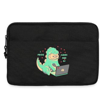 Liebe 💘 I frog amoi mai AI - Laptoptasche 13" - Schwarz - Vorne