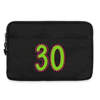 30. 30 JAHRE. 30. JAHRESTAG. 30-JÄHRIGES JUBILÄUM. - Laptoptasche 13" - Schwarz - Vorne