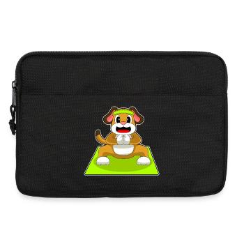 Dog Yoga Fitness Gymnastics - Laptop bag 13" - black - Front