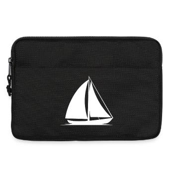 Segelboot Line Art - Laptoptasche 13" - Schwarz - Vorne