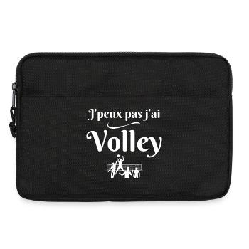 volley, volleyball, club de volley - Sacoche pour ordinateur portable 13 pouces - noir - Devant