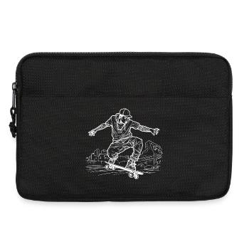 Dessin de skateboarder - Sacoche pour ordinateur portable 13 pouces - noir - Devant
