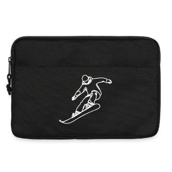 Snowboarder Drawing - Laptop bag 13" - black - Front