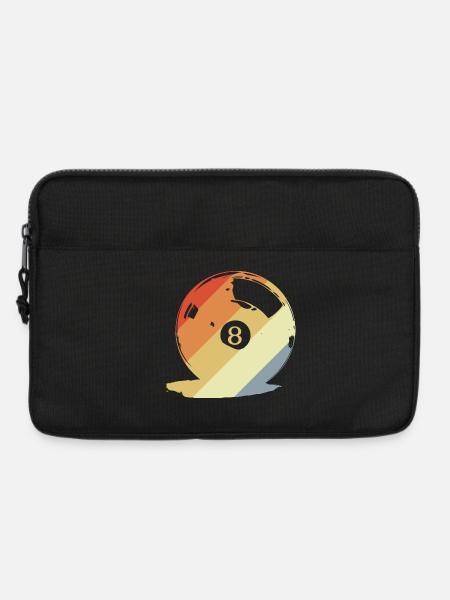 Retro Billardkugel Grafik - Laptoptasche 13" - Schwarz