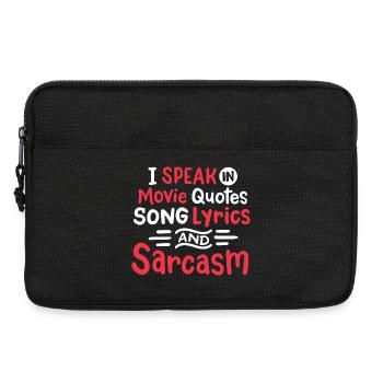 Film Songtexte Sarkasmus - Laptoptasche 13" - Schwarz - Vorne