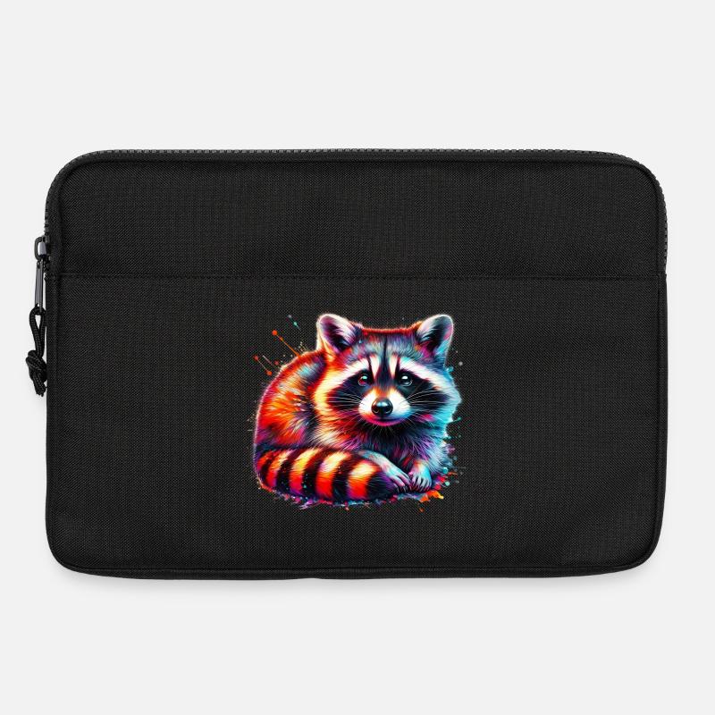 Waschbär - Laptoptasche 13" - Schwarz