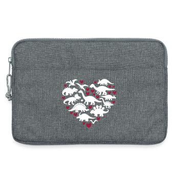 I Love Dinosaurs - Laptop bag 13" - heather grey - Front