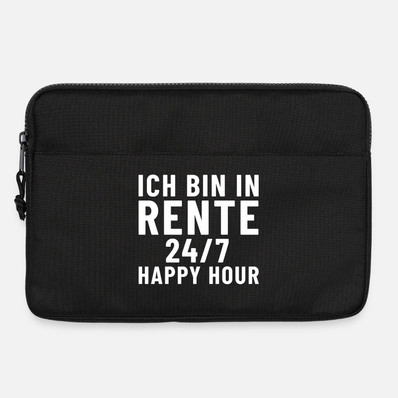 Ich bin in Rente 24/7 Happy Hour - Laptoptasche 13" - Schwarz